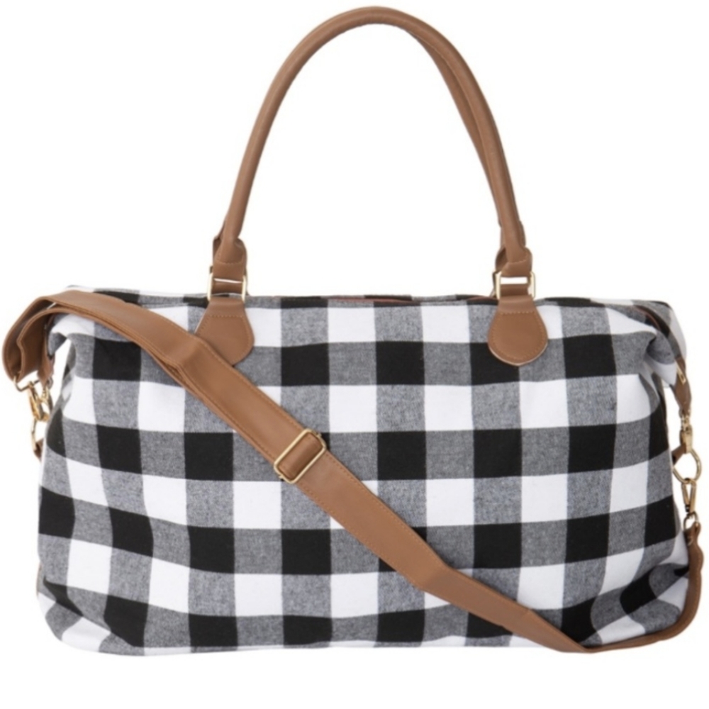 Black Buffalo Print Weekender Bag - Picture 3 of 17
